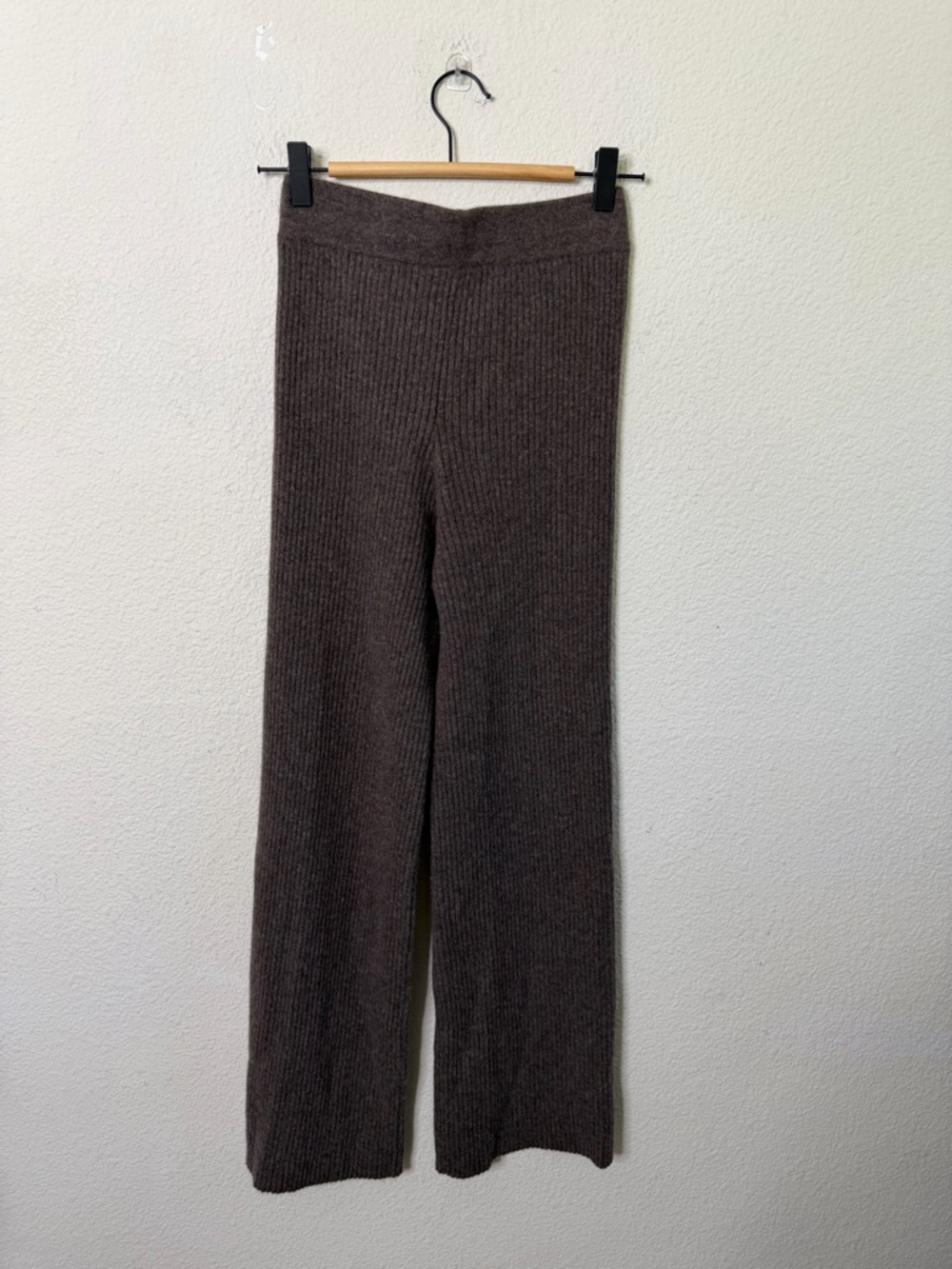 Nap Loungewear Cashmere Rib Knit Leisure Bottoms Dark Brownie Pants Size M - Picture 7 of 9